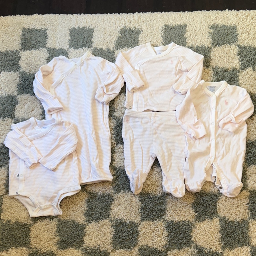 Ralph Lauren 5 piece newborn girl set